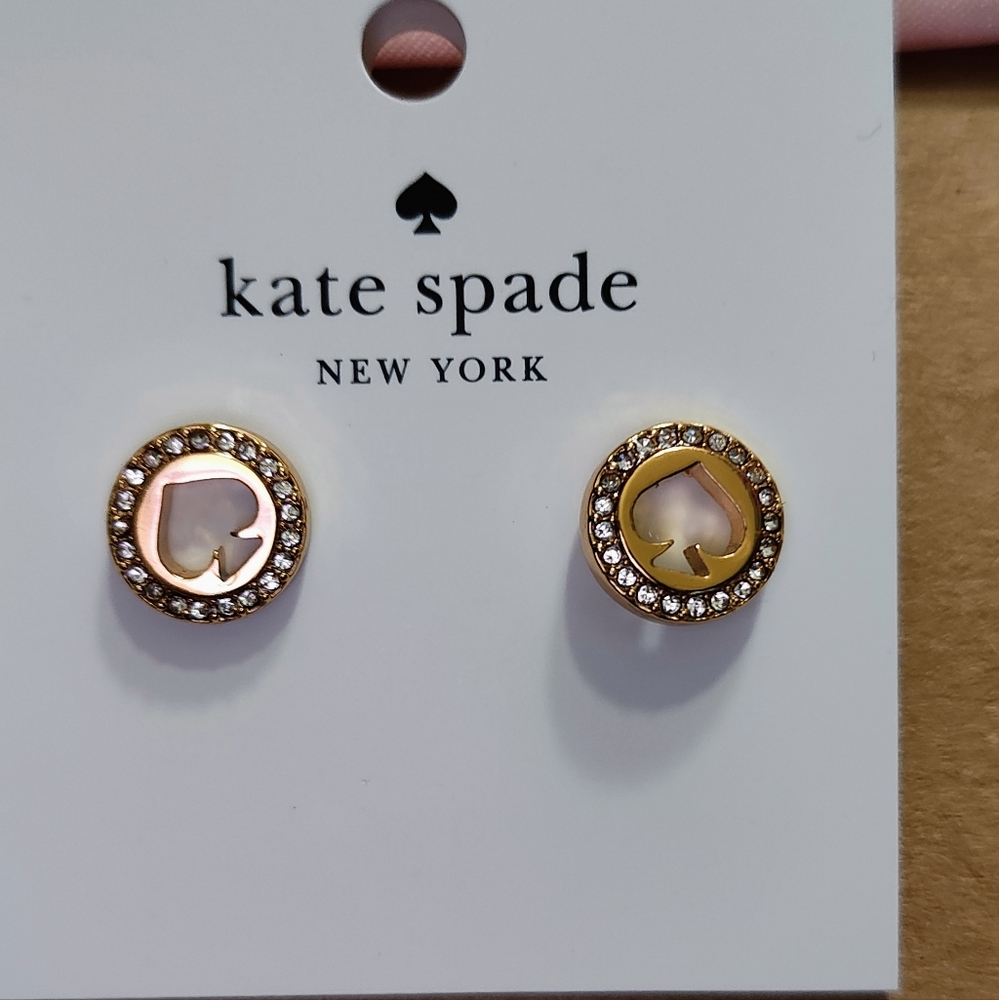 Kate Spade Earrings with Pink Pouch.